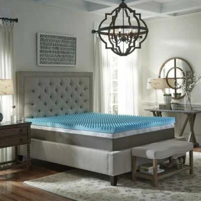 NEW! ~ COOL 3" ULTIMATE LUX COMFORT LUXURY MEMORY FOAM GEL BED MATTRESS TOPPER - Image 1 of 4