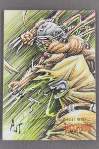 2022 Fleer Marvel Ultra Wolverine Artist Sketch Card By Anthony Tan AJT 1/1 - Picture 1 of 2