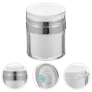 3 Pcs Vacuum Cream Jar Moisturizer Pump Dispenser Travel Cosmetics Bottle - Picture 1 of 12