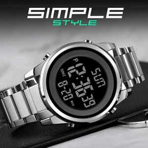 SKMEI Reloj Impermeable de Lujo para Hombre Acero Inoxidable Electrónico Deportes Digital - Imagen 1 de 32