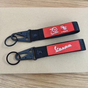 2pcs For Vespa motorcycle Keychain, Heavy Duty Metal Key Ring & Lanyard - Picture 1 of 5