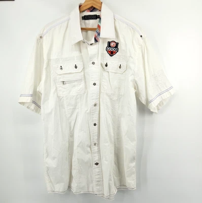 Camisa Coogi Hombre Talla 2XL Blanca Manga Corta Foto 1 de 4