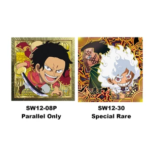 ONE PIECE Parallel Log.12 Seal - Roger (SW12-08; P) & Luffy/Dragon (SW12-30; SP) - Picture 1 of 3