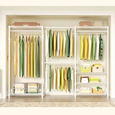 Schwerlast Garderobenständer Kleiderständer mit Kleiderstangen und Ablage 230cm - Bild 1 von 4