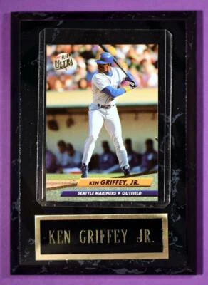 Ken Griffey Jr. Seattle Mariners 6" x 4-1/4" Wood Plaque with Card & Nameplate - Image 1 of 2