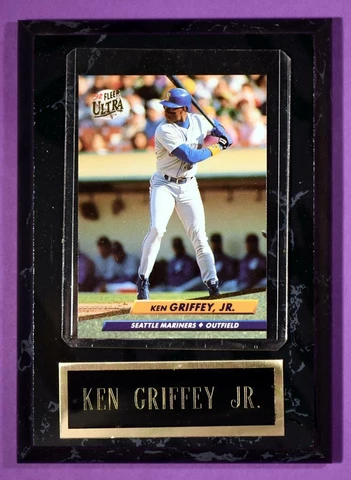 Ken Griffey Jr. Seattle Mariners 6" x 4-1/4" Wood Plaque with Card & Nameplate Cover