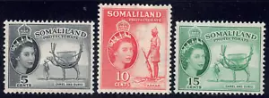 1953-58 Somaliland SC# 128-130 - Askari Militiaman - 3 Different - M-HR - Picture 1 of 2