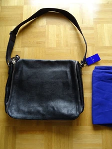 Laptoptasche, PC Tasche, Jimmy Choo für H&M, Leder genabt, schwarz - Bild 1 von 9