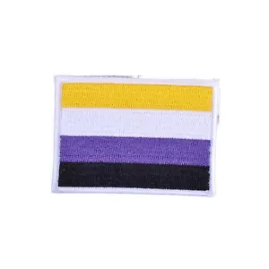 Nonbinary Stolz Regenbogen Flagge Bügel Patch Non-Binary Enby Lgbt - Bild 1 von 2