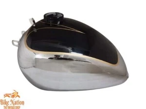 Adatto per serbatoio benzina DKW SB350 1934 acciaio nero e cromato - Foto 1 di 4