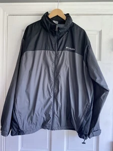 Chaqueta rompevientos con capucha negra gris gris BM10 para hombre 2XL - Imagen 1 de 3