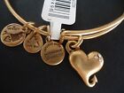 Alex and Ani CUPID'S HEART Russian Gold Charm Bangle New W/ Tag Card