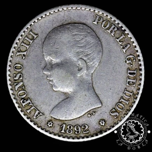 LADOBLA - 1892 *22 - 50 CÉNTIMOS - Alfonso XIII - Madrid - PG M - MBC+ - Picture 1 of 2