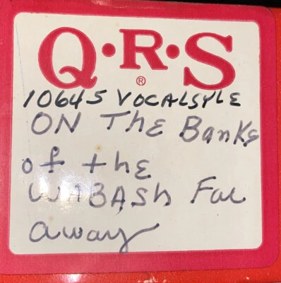 Вокальный стиль фортепиано плеер музыкальный рулон «НА БЕРЕГАХ WABASH ДАЛЕКО» #10643 - Изображение 1 из 4