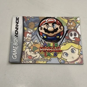 Mario Pinball Land (Nintendo GameBoy Advance) Manual ONLY Authentic FAST SHIPPED - Picture 1 of 2