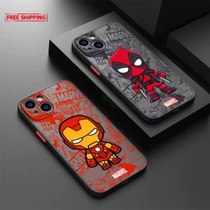 Cartoon Iron Man Phone Case/Cover for Samsung S24 S23 S20 S21 S22 Matte Soft - Picture 1 of 14