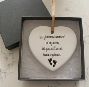 Sentimental Baby Loss Miscarriage Remembrance Ceramic Heart With Gift Box cr111 - Picture 1 of 5