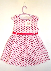 Sz 4 XIRUBABY Sweetheart DRESS Sleeveless Lined Ribbon Waist Keyhole Back BNWT - Picture 1 of 2
