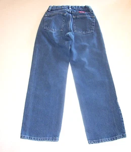 Pantalones de mezclilla de algodón azul piernas rectas Wrangler para niños 10 ajustados - Imagen 1 de 2