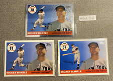 Mickey Mantle Lot "The Mick" 3 Cards, Topps Chrome Parallel Home Run History MLB