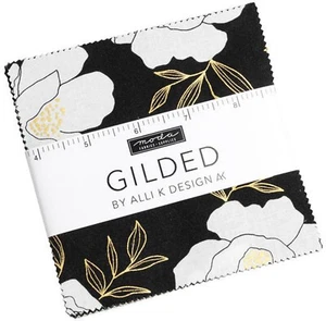 Gilded Moda Charm Pack 42 100% Cotton 5" Precut Fabric Quilt Squares - Picture 1 of 2
