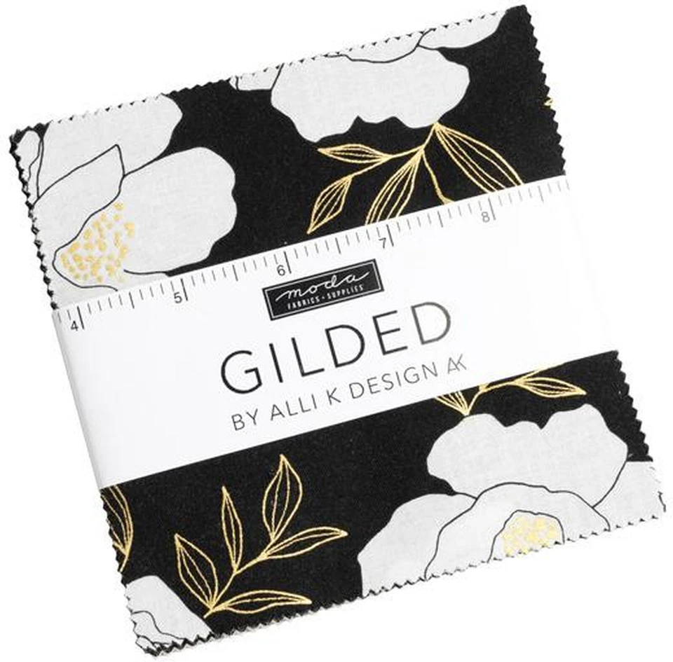 Gilded Moda Charm Pack 42 100% Cotton 5" Precut Fabric Quilt Squares - Image 1 of 2