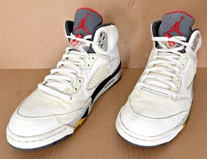 Nike Air Jordan 136027-104 Retro White Cement 5 Herren Schuhe Sneaker - Größe 11,5 - Bild 1 von 7