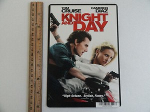 KNIGHT AND DAY - CAMERON DIAZ TOM CRUISE - BLOCKBUSTER VIDEO BACKER CARD 5"X8" 