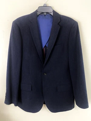 J. CREW LUDLOW 38S Navy Blue Pin Stripe Wool Blend 2 Btn Suit Coat Blazer Jacket - Image 1 of 4