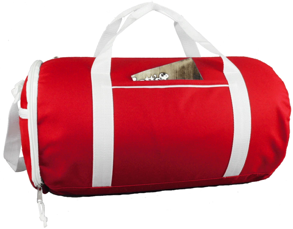 Bolsa de ginástica redonda rolo 18" equipamento esportivo de equipe equipamento viagem transporte unissex - Imagem 1 de 1