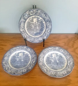 3 Liberty blau 10" Essteller historische Kolonialszenen Independence Hall - Bild 1 von 11