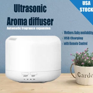 Humidificador de Aroma Difusor de Aceite Esencial Grano Ultrasónico Aire LED Aromaterapia EE. UU. - Imagen 1 de 12