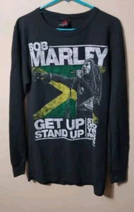   Bob Marley , Thermal Long Sleeve Shirt, Black, Zion Rootswear, Size 1X  - Picture 1 of 7