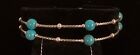Carolyn Pollack American West Aw Sterling Silver Turquoise Bead Coil Bracelet