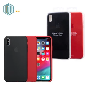 Funda Silicona Oficial Original Apple para iPhone XS Max (Negro/Rojo) - Imagen 1 de 15