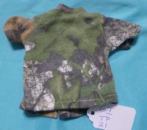 Camiseta Verde Hoja Camuflada Manga Corta para Muñeca de Moda 12" GITP21 - Imagen 1 de 4