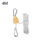 Durable Rope Ratchet Hanger Rope Buckle Tent Pulley Universal 100g 4mm*4m