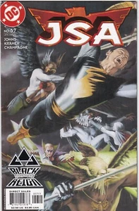 JSA #57 - DC, 2004 HAWKMAN FIGHTS BLACK ADAM BLACK REIGH TIE IN ALEX ROSS COVER - Picture 1 of 2