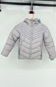 Champion Gray Girl's Heather Puffer Jacket - Size S (6-6x) - Picture 1 of 6