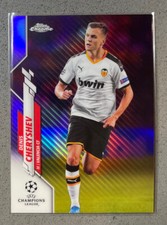 2019-20 Topps Chrome UEFA Champions UCL 72 Denis Cheryshev Blue Carbon Refractor