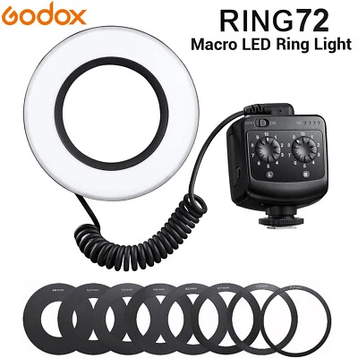 Godox RING72 RING 72 Macro LED Ring Light with 8 Lens Adapter Rings for Cameras - Image 1 of 4