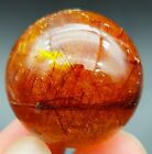 26.6mm Top Natural Mica Copper Hair Rutilated Sphere Garden Quartz Crystal Ball