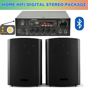 E-Lektron 6.5" HiFi 260W Stereo Bluetooth Class D Powered Bookshelf Speakers Set - Picture 1 of 10
