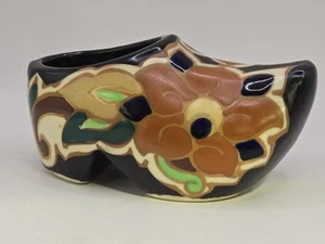 Vintage Ceramic Floral Clog by Artistic Handmade Design Japan 5" Long - Picture 1 of 8