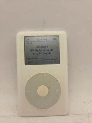 Apple iPod Classic 4th Generation A1059 20GB White Click Wheel Tested Working - Image 1 of 4