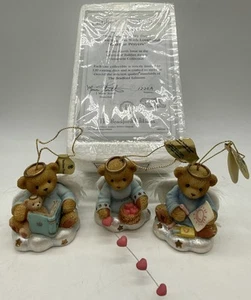 Enesco Cherished Teddies Angels Christmas Ornaments Lot (3) Bradford Edition COA - Picture 1 of 10