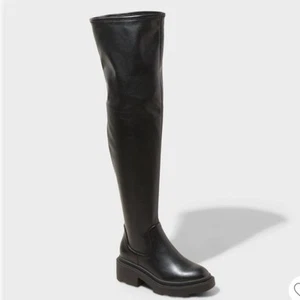 Wild Fable Everest Over the Knee Black Stretch Boots NWT Size 7.5 - Picture 1 of 12