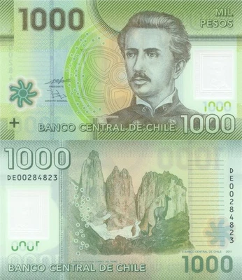 Chile 1000 Pesos (2011) - Polymer/National Park/Polymer/p-161b, B296b UNC - Image 1 of 3