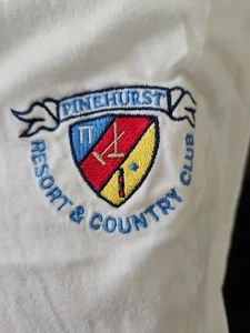 Pinehurst Resort Country Club Boast White Golf Shirt Mens Small Cotton PGA RARE - Picture 1 of 7