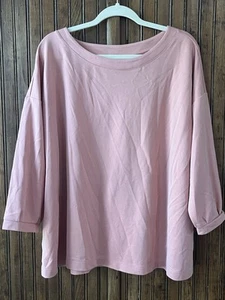 Pure Jill Top Damen XL Sand-Washed Peach Top Minimalistisch Oversized Freizeit - Bild 1 von 6